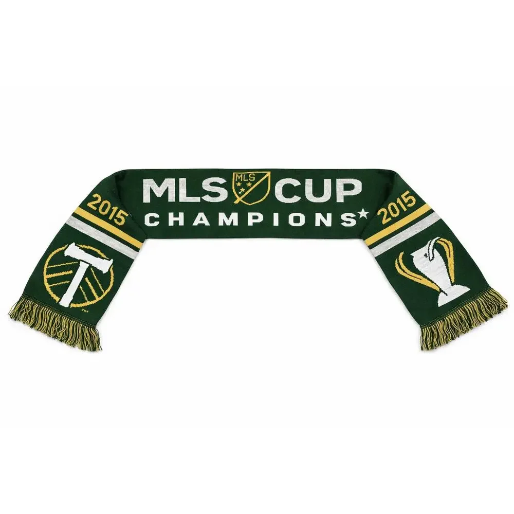 Portland Timbers 2015 MLS Cup Champions‎ Scarf Green Gold NWOT
